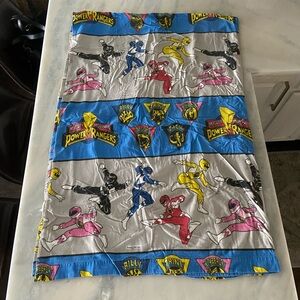90's Vintage Mighty Morphin Power Rangers Twin Cotton Flat Sheet